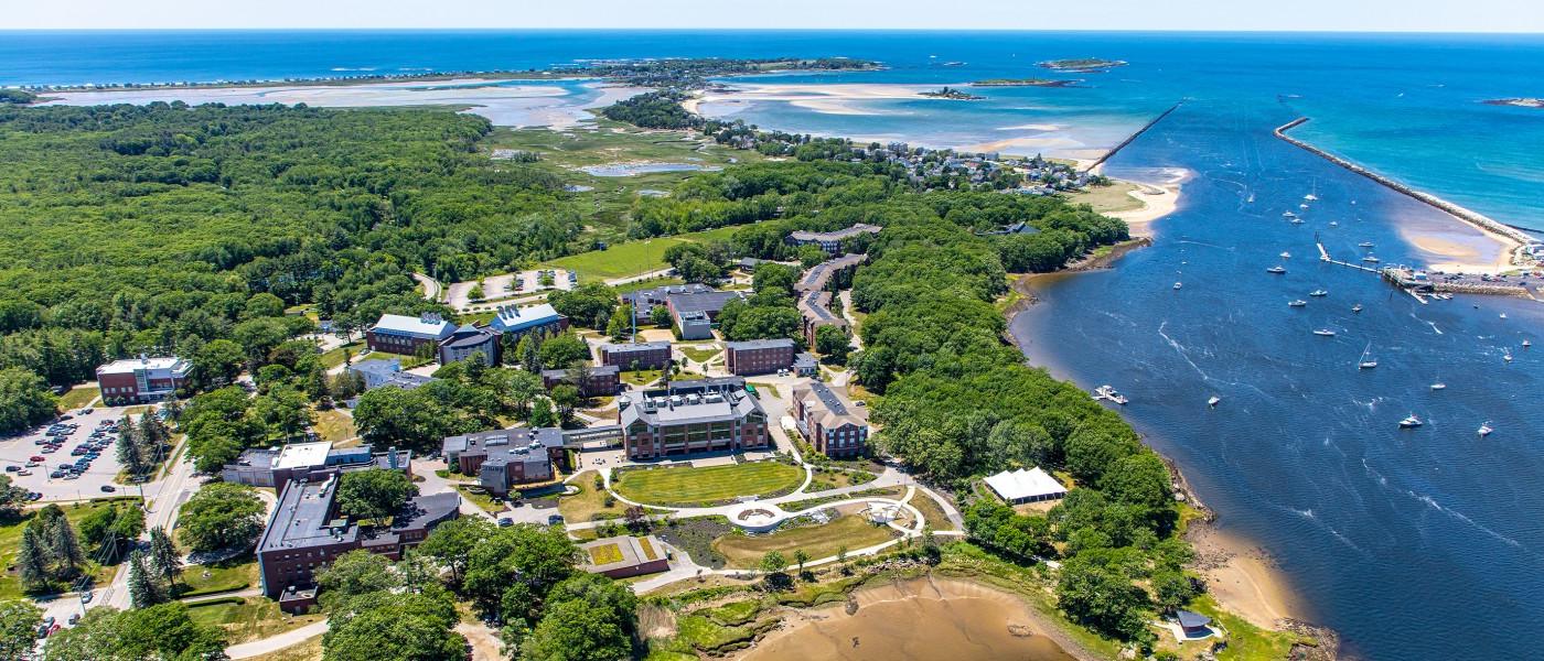 An aerial of the Biddeford Campus